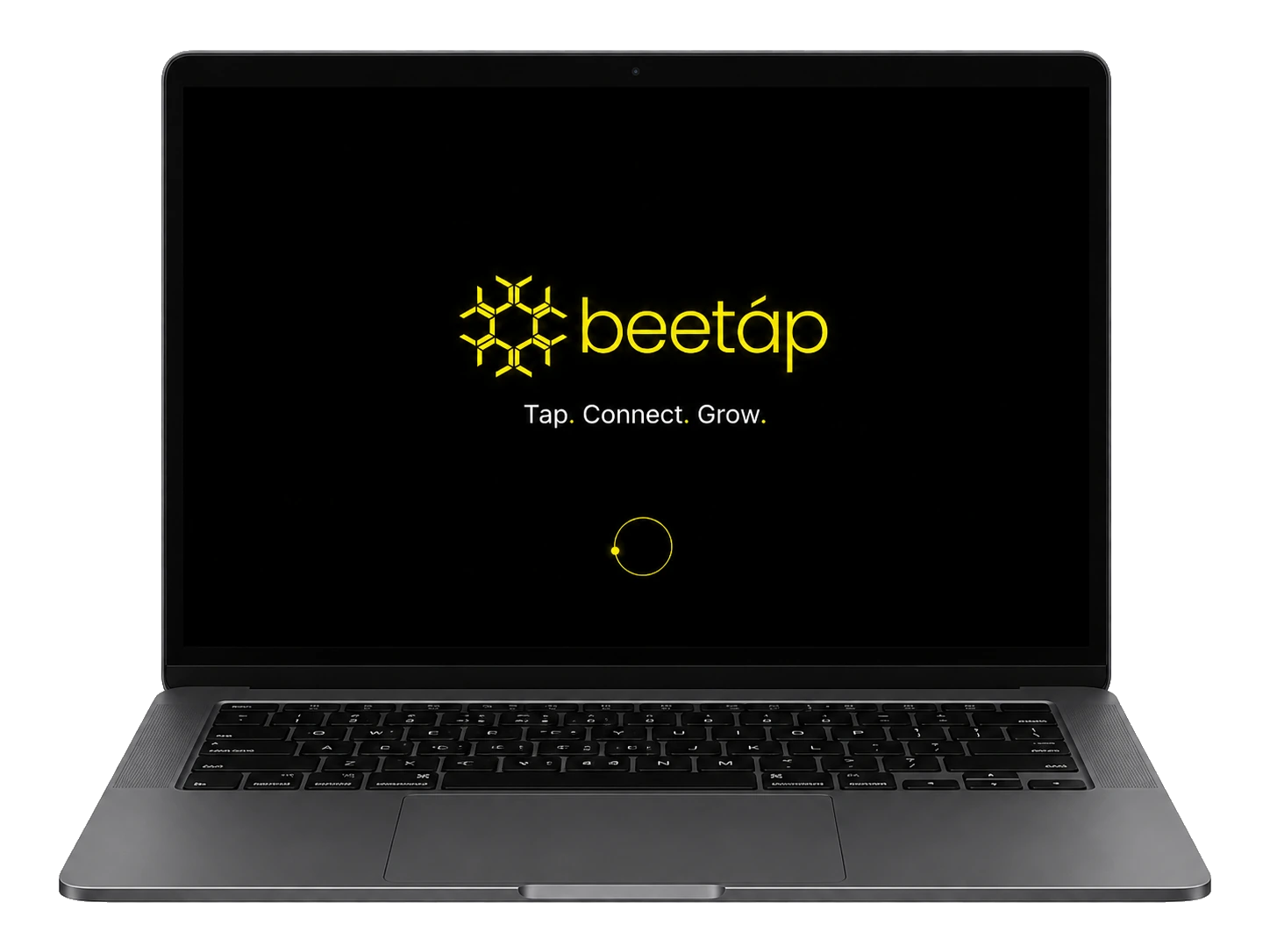 The beetáp app on a laptop